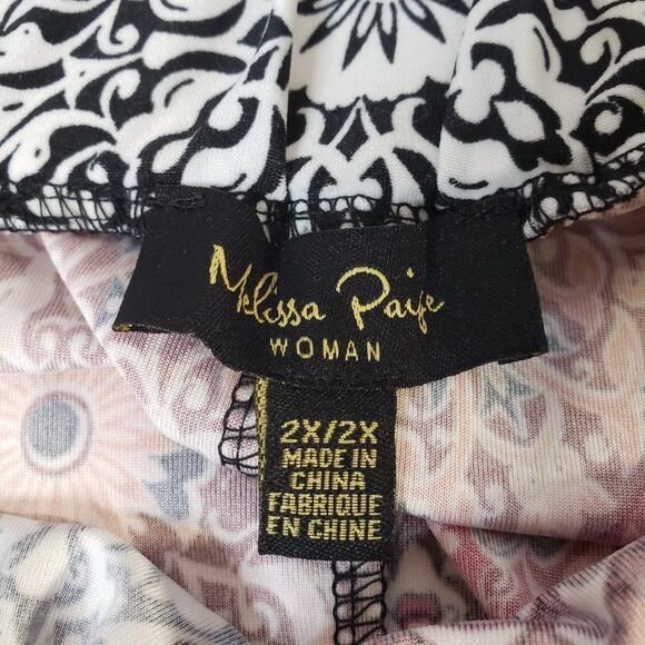 Melissa Paige Pink Boho Tie Waist Midi Skirt Plus Size 2x 3x Comfy Hippie Casual - Picture 3 of 6